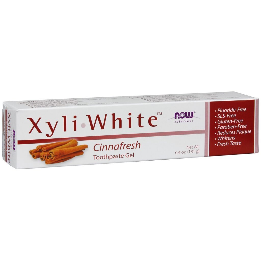 NOW Solutions XyliWhite Cinnafresh toothpaste gel packaging