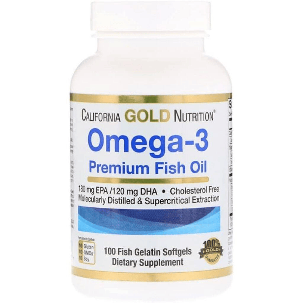 California Gold Nutrition Omega-3 Premium Fish Oil 100 softgels bottle
